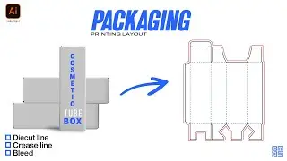 Cosmetic Tube Box Packaging Printing Layout Adobe illustrator in HINDI / हिंदी में