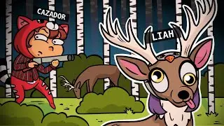 🦌¡ME CONVERTI en CIERVO VS MAPAXE CAZADOR!🤣💥💀Liah en Oh Deer