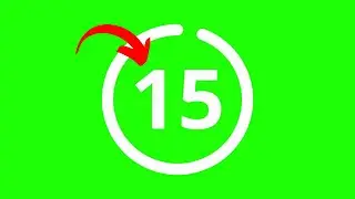 The Most Simplest 15 Seconds Green Screen Countdown Timer - No sound