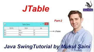 #35.2 Java Swing Tutorial | JTable in Java part-2 | Add a new row in JTable
