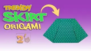 Easy Skirt Origami | How to Create Paper Skirt Tutorial | DIY 💃🏻