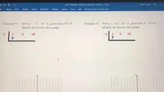 Factoring Polynomials Using Factor & Remainder Theorem - Part 1