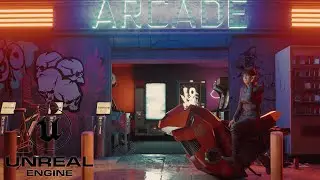 Unreal Engine 5.4 Cyberpunk Arcade Set Design &  Filmmaking [Stream One]