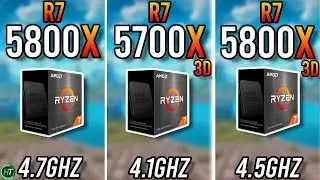 Ryzen 7 5800X vs Ryzen 7 5700X3D vs Ryzen 7 5800X3D