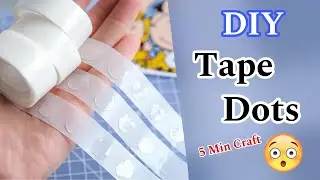 How To Make Tape Dots At Home Easily 😳 | DIY Tape Dots | How To Make Glue Dots #tapedots