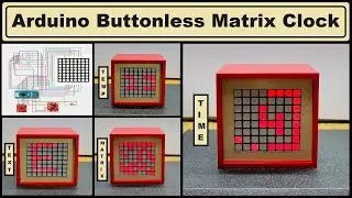 Arduino Buttonless LED Matrix Clock with ADXL335 sensor
