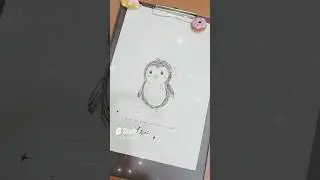 Cute penguin drawing | #art #diy #cute #aesthetic #penguin #ytshorts #shorts #bornpink