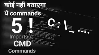 important 5 Cmd commands in computer ( Devil of Computer ) 2020!