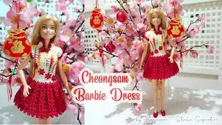 Gaun Rajut untuk Boneka Barbie - Edisi Imlek