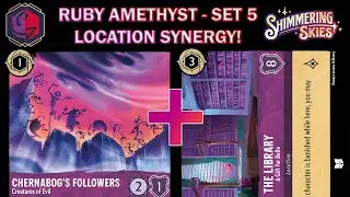 🔴🟣 RUBY AMETHYST LOCATIONS 5.0 SYNERGY IS CRAZY GOOD - Disney Lorcana Set 5 Gameplay
