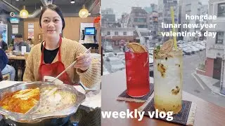 seoul vlog | hongdae, lunar new year, seollal, valentine’s day