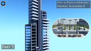 Modern Skyscraper 8  Part 5 (hotel pool!) , Tutorial how to build in Minecraft a Let's Build Series.