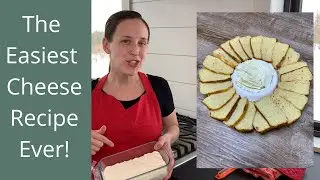 How to Make FARMER'S CHEESE ~ The EASIEST CHEESE recipe ever! 