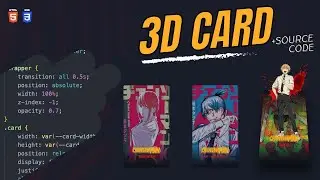 3D Card - HTML and CSS + Source Code 🌟