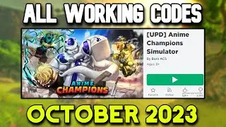 Roblox Anime Champions Simulator All Working Codes (October 2023)