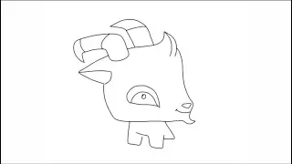 Pet Goat. Simple Drawing. Рисуем козлика. Animal Jam.