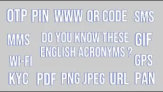 Do you know these English acronyms?
