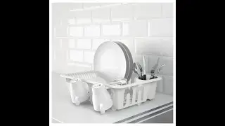 FLUNDRA Dish drainer, white - IKEA Kitchen dish drying rack  drainer mat - galvanized dish drainer
