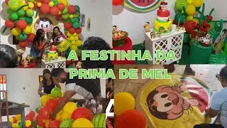 Como decoramos a festinha da prima de mel , rápido e prático ❤️