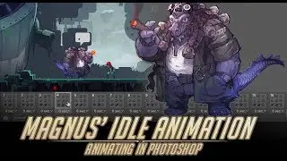 Creating an idle animation in Photoshop with tips - Magnus' Idle animation