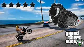 Проехал на ОДНОМ КОЛЕСЕ ВСЮ КАРТУ с 5 ЗВЕЗДАМИ в GTA 5!! (Челлендж)
