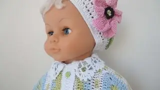 Детская кофточка Часть 4 Children's zip jacket Crochet Part 4