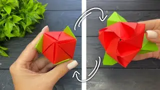 Origami Magic Rose Cube Оригами Магический Куб Роза Своими руками