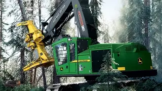 Как современная техника валит лес