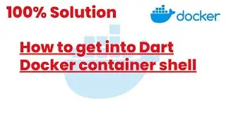 100% Solutions | How to get into Dart Docker container shell | Docker Tutorials24