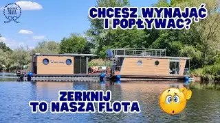 4K Nasza flota. Całoroczne domy na wodzie Houseboatodra