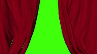 Red Curtain Closing Green Screen || copyright Free ||