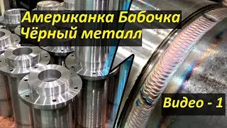АМЕРИКАНКА БАБОЧКА НА ЧЕРНУХЕ БОЛВАНКА
