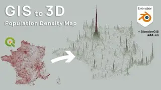 How to use BlenderGIS for Population Density 3D Maps