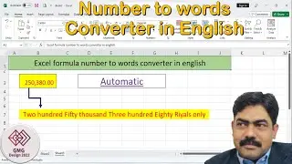 Convert NUMBERS to WORDS in excel | Excel formula number to words converter in english