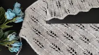 Удивительный узор спицами на лето.Простой ажурный узор спицами.