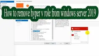 How to remove hyper v role from windows server 2019