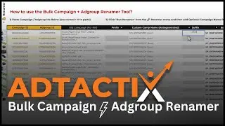 Amazon PPC Bulk Operations Campaign / Adgroup Renamer Tool by FBAExcel