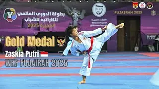 ZASKIA PUTRI SALURANTE_JUARA 1 KEJUARAAN DUNIA WKF YOUTH LEAGUE FUJAIRAH UEA 2025