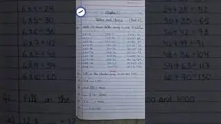 Tables and Shares Notes | #maths #ytshorts #reels #shorts #class6maths #class5 maths