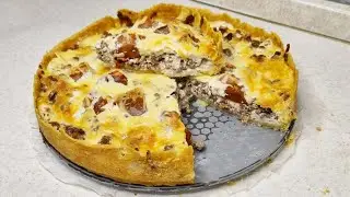 КИШ с мясом. Quiche with meat. ENG SUB
