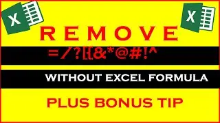 How to Remove Special Character in Excel |  How to remove special character from text