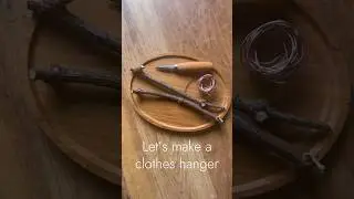 Let’s make a coat hanger from a pruned branch from the elder tree in my garden! #diy #craft #reuse