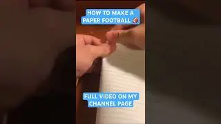HOW TO MAKE A PAPER FOOTBALL #shorts