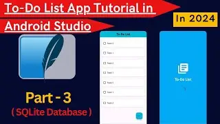 To-Do List App Tutorial Android Studio Part 3 || Android Studio Project || To-Do List