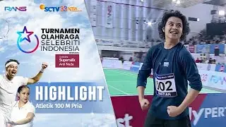 Highlights Atletik 100 M Pria | Turnamen Olahraga Selebriti Indonesia