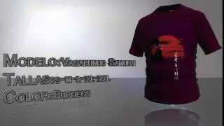 Camiseta Vagabundo Samurai - vista 3D