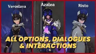 Azalea, Veroslava & Risto - All Correct Answers & Dialogues (Fatui South Harbor) | Genshin Impact