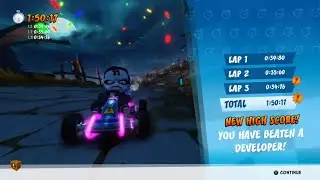 Nina's Nightmare - Developer Time Beaten!! - CTR Nitro-Fueled Developer