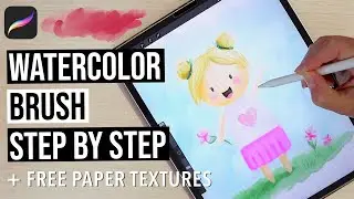 How To Make Watercolor Brush In Procreate Tutorial | Drawing With My Watercolor Brush Set