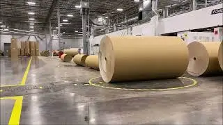 Green Bay Packaging Tulsa May 2022.  Harmax roll delivery to Fosber 1500FPM Link M-3  unwind stands.